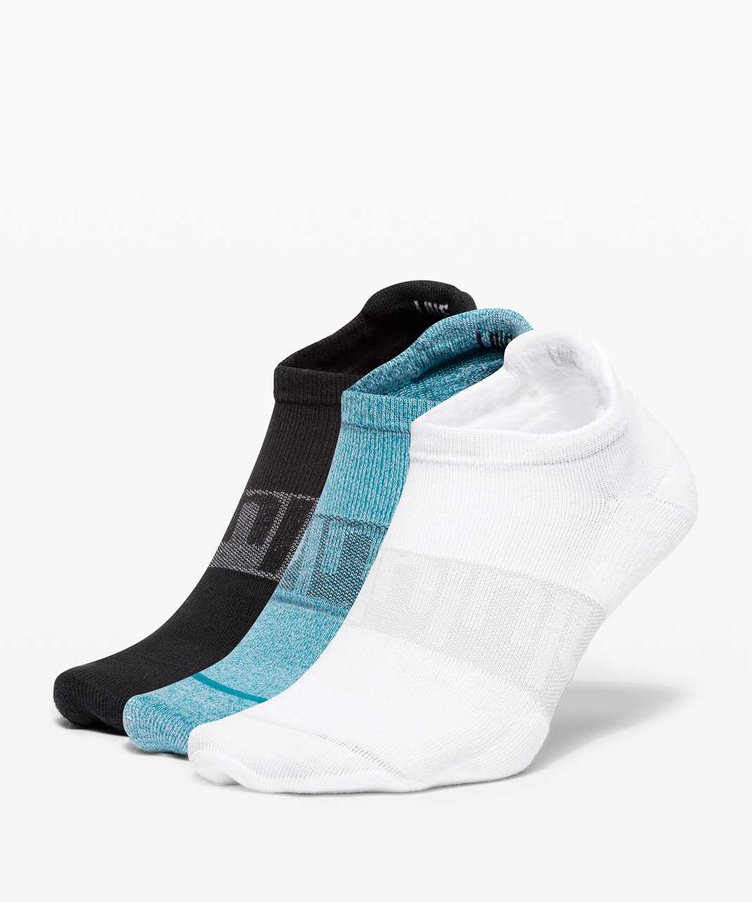 Lululemon Daily Stride Low Ankle Sock *3 Pack - White / Hawaiian Blue / Black