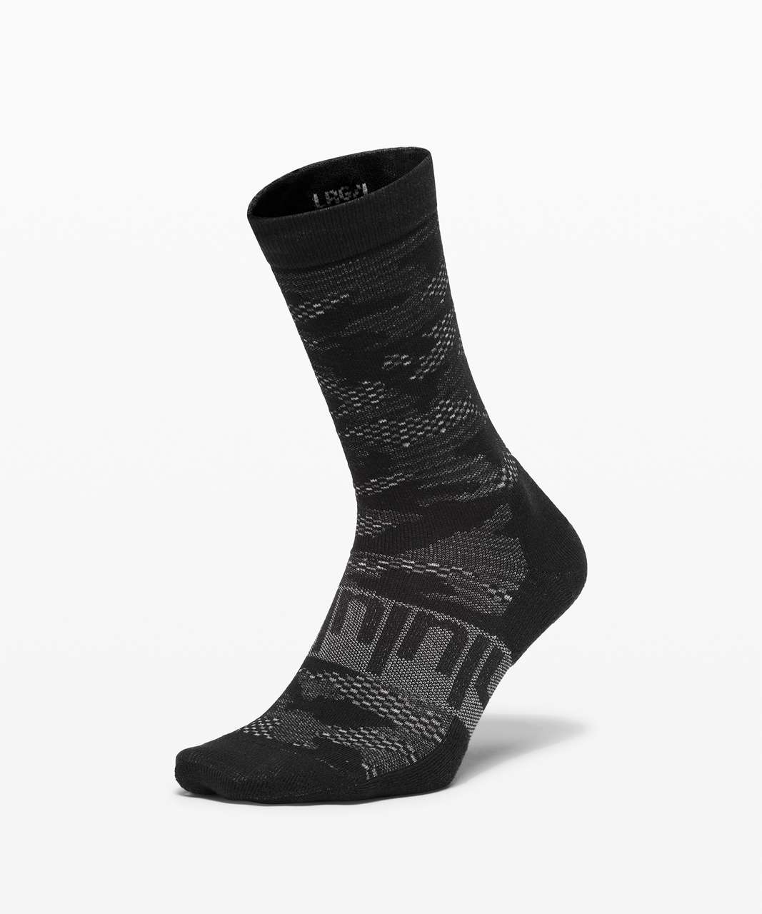 Lululemon Daily Stride Crew Sock *Camo - Black / Asphalt Grey / Vapor