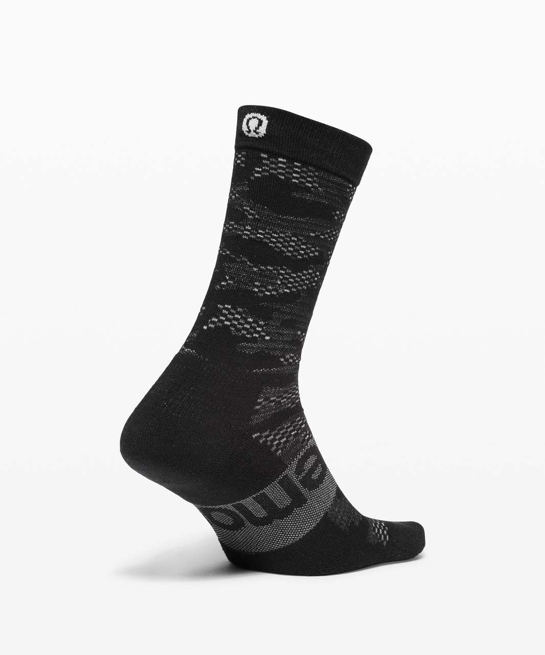 Lululemon Daily Stride Crew Sock *Camo - Black / Asphalt Grey / Vapor