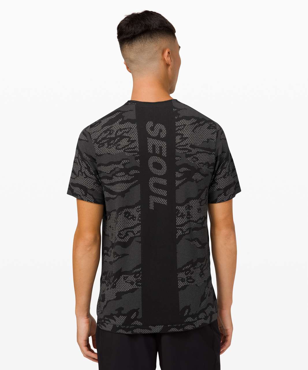 Lululemon Metal Vent Breathe Short Sleeve Seoul - City Camo / Silver Drop / Black