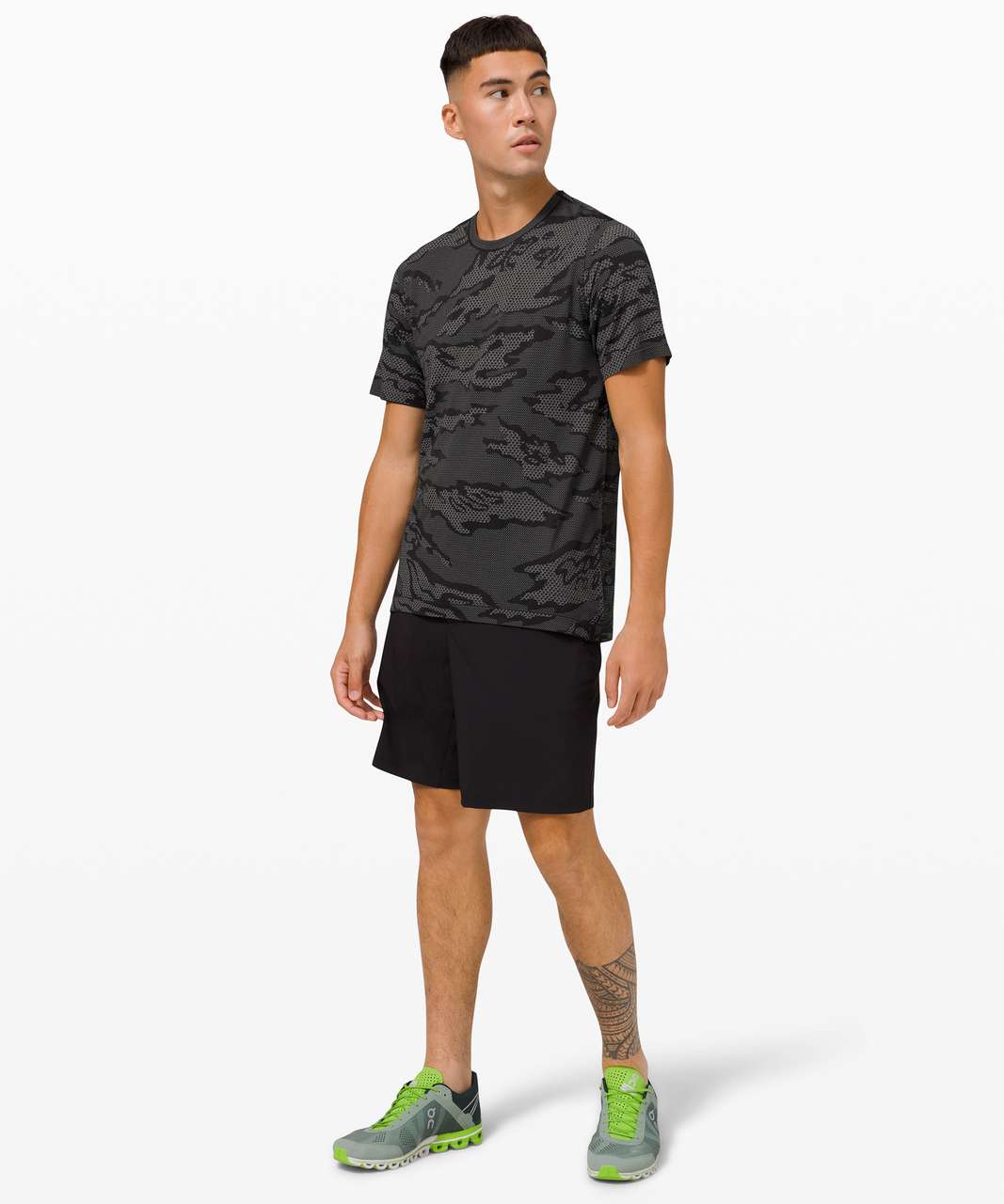 Lululemon Metal Vent Breathe Short Sleeve Seoul - City Camo / Silver Drop / Black