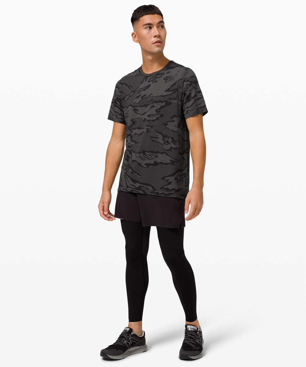 Lululemon Metal Vent Breathe Short Sleeve Beijing - City Camo / Silver Drop / Black