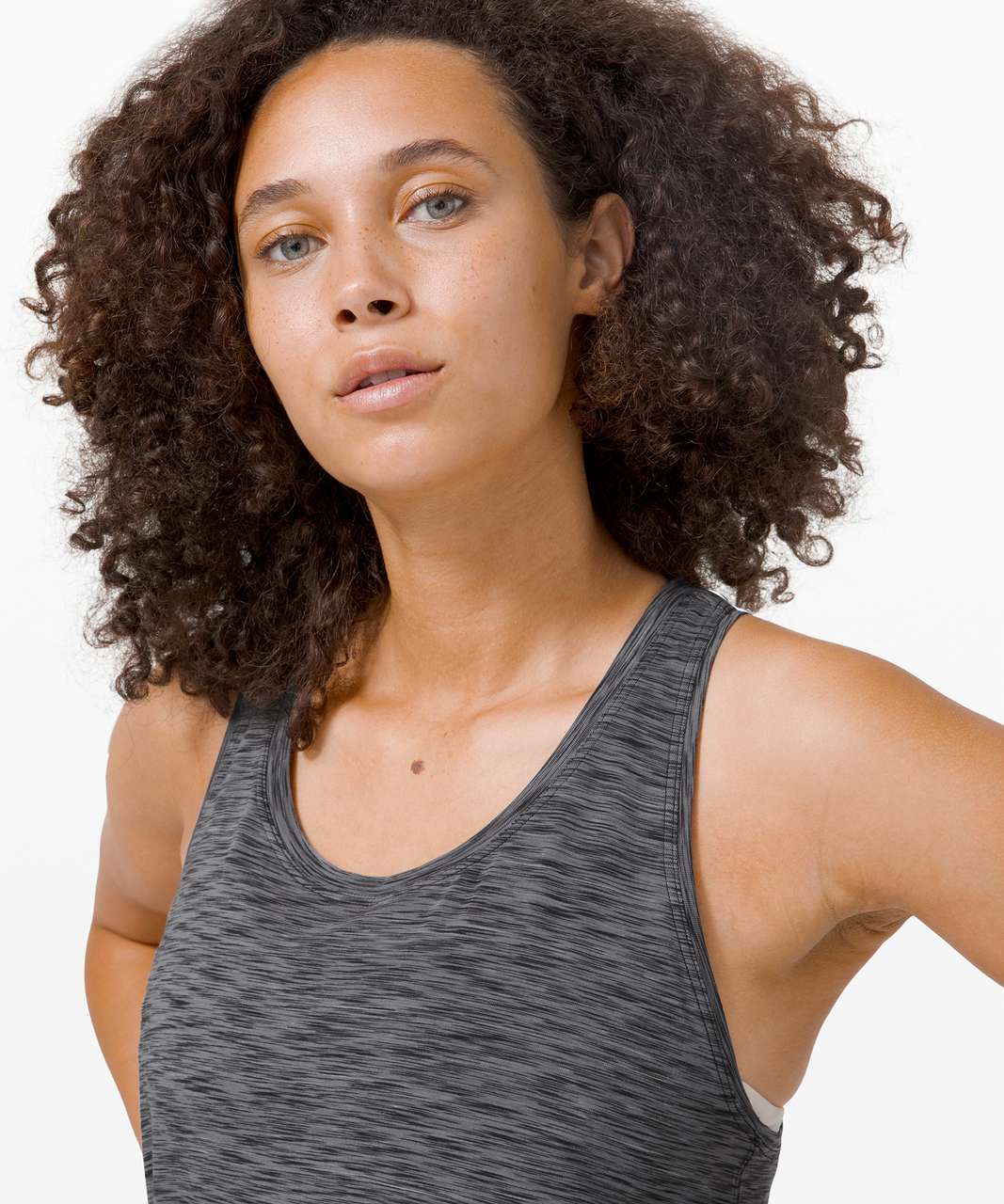 Lululemon Love Tank *Pleated - Space Dye Black / Dark Shadow