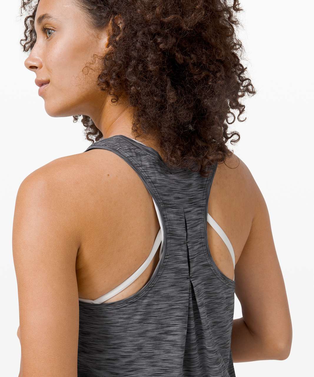 Lululemon Love Tank *Pleated - Space Dye Black / Dark Shadow