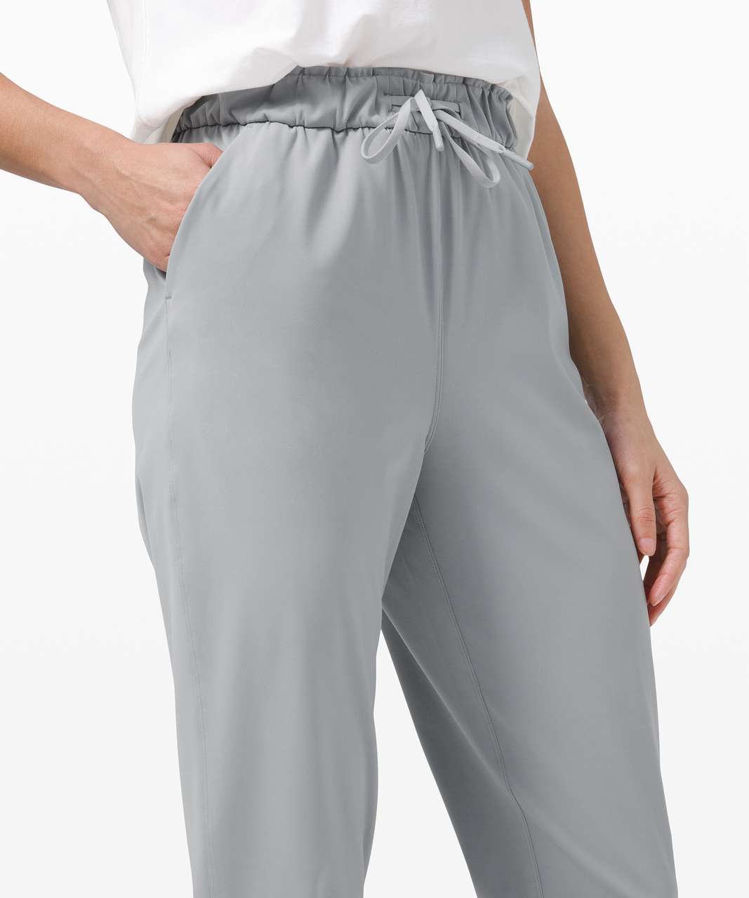 Lululemon Keep Moving Pant Womens Size 6 Grey High-Rise Stripe Pattern  Jogger 