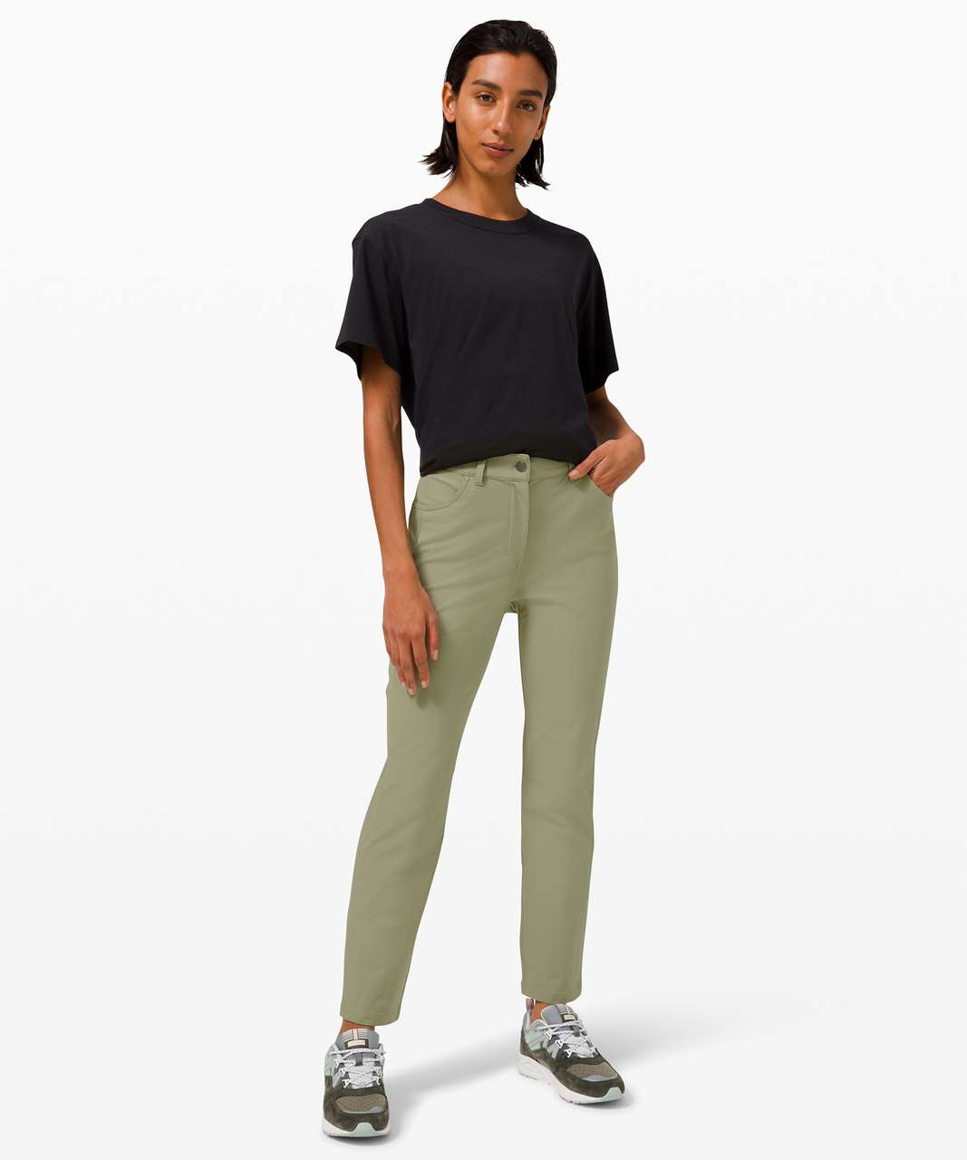 Lululemon Keep Moving Pant 7/8 High-Rise - Rosemary Green - lulu fanatics