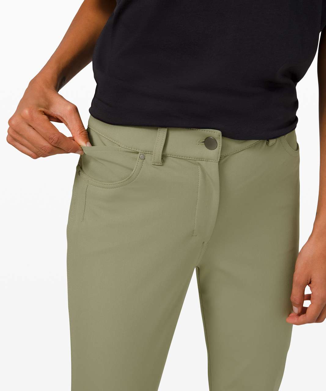 Lululemon City Sleek 5 Pocket 7/8 Pants In Rosemary Green