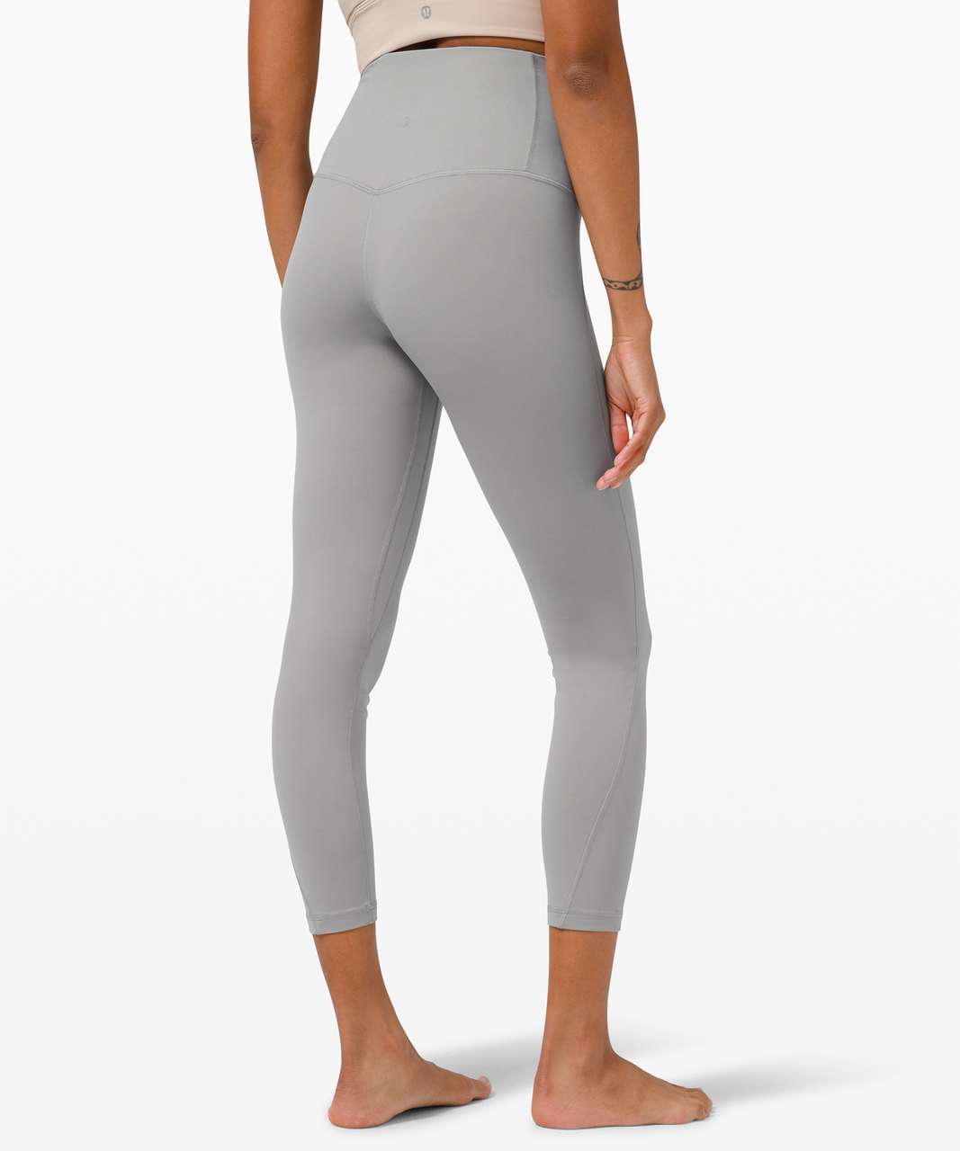 Lululemon Senseknit High-rise Running Crop 23 In Rhino Grey