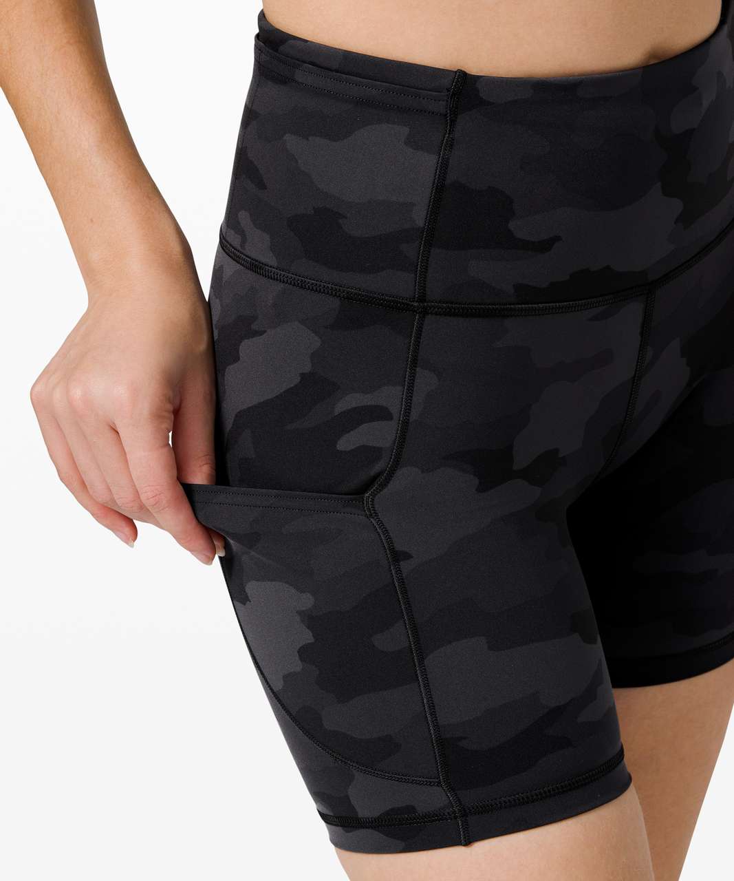 Lululemon Fast and Free Short 6" *Non-Reflective - Heritage 365 Camo Deep Coal Multi