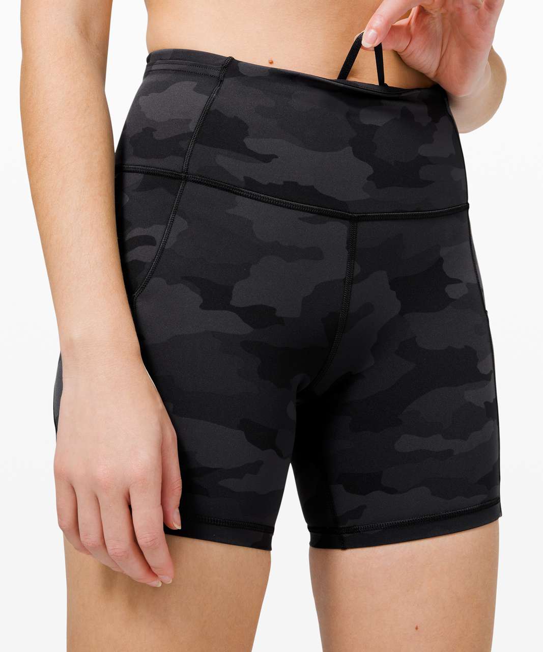 Lululemon Fast and Free Short 6" *Non-Reflective - Heritage 365 Camo Deep Coal Multi