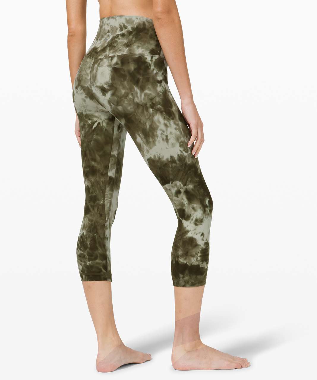 Lululemon Align Crop 21 *Diamond Dye - Diamond Dye Light Sage Army Green  Dark Olive - lulu fanatics