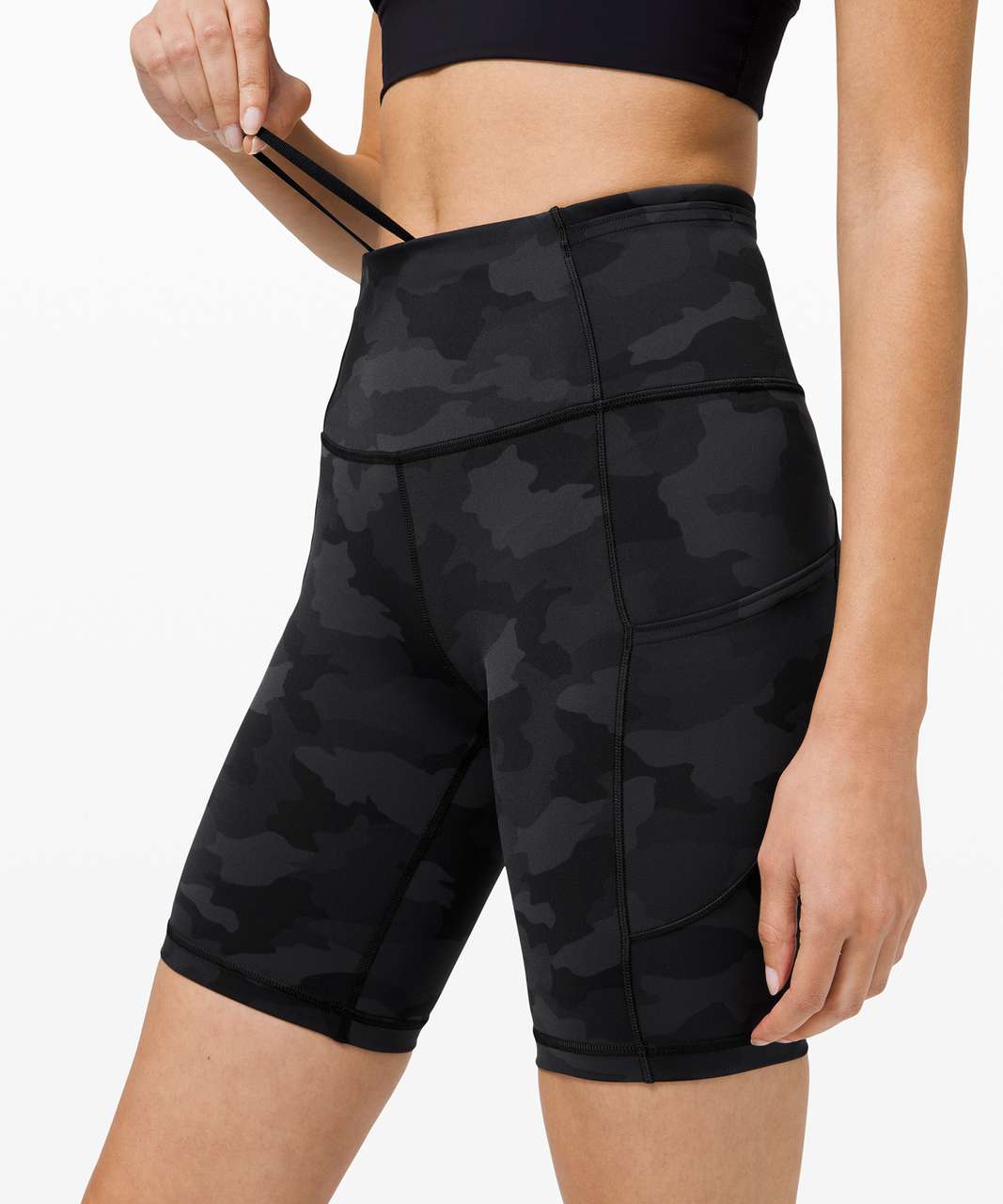 Limited Release Lululemon Base Pace High-Rise Short 8 - Heritage 365 Camo  Deep Coal Multi Womens Shorts