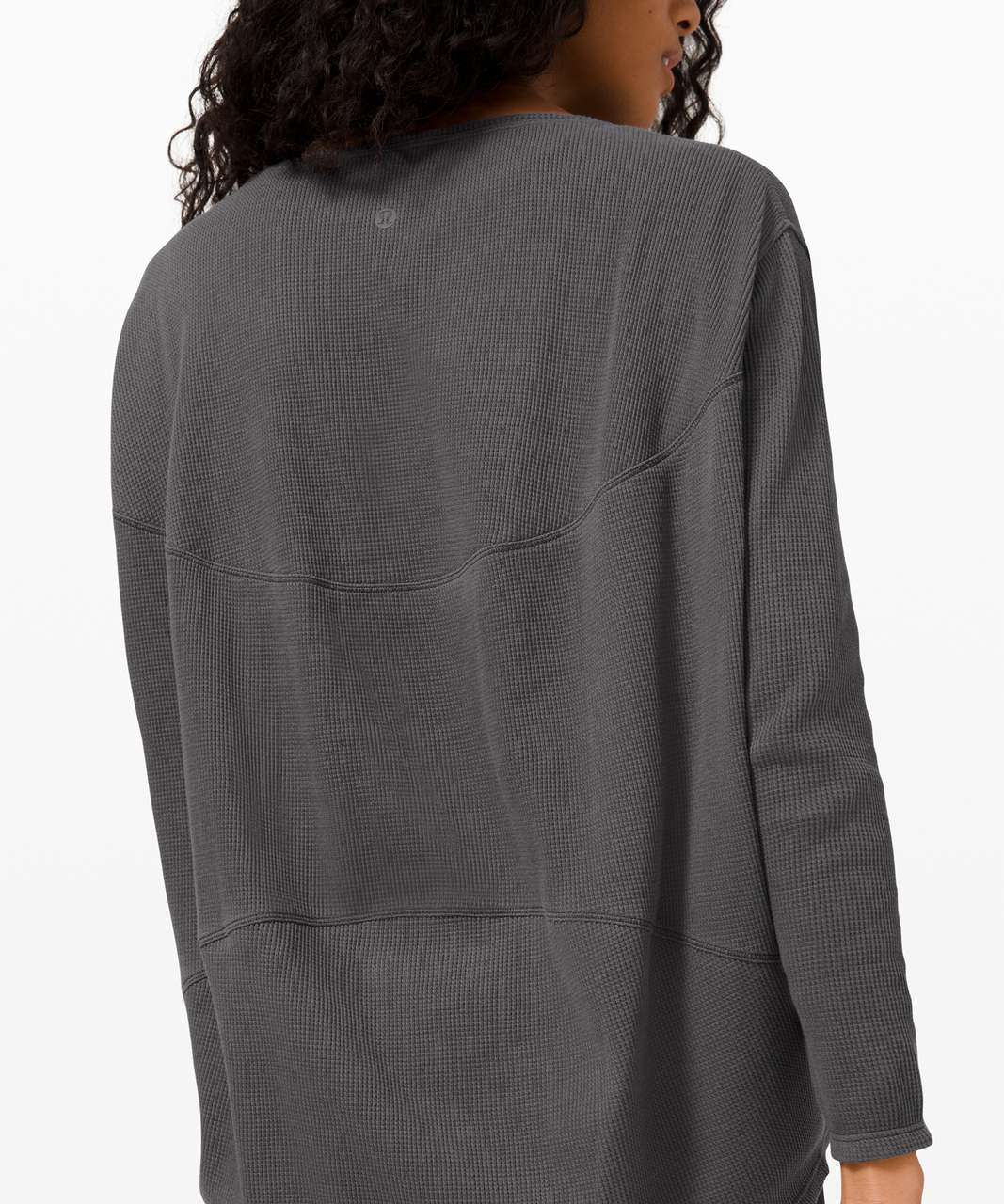 Lululemon Back In Action Long Sleeve *Waffle - Graphite Grey