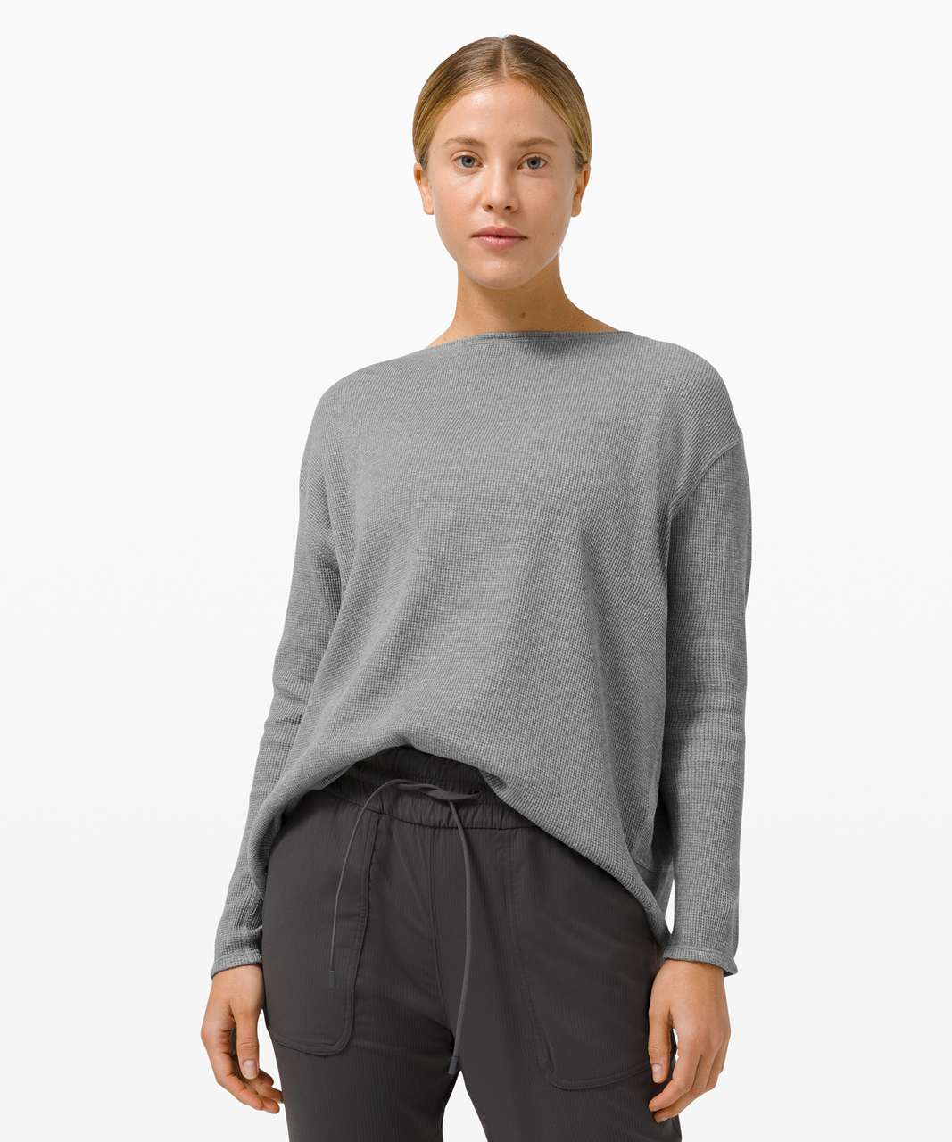 Lululemon Love Long Sleeve - Heathered Core Medium Grey, Size 4 in