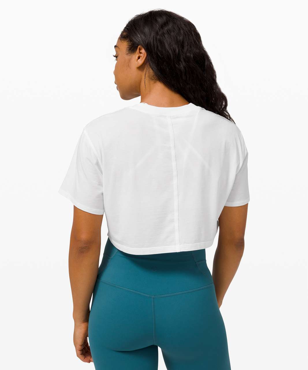 Lululemon All Yours Crop Tee - White - lulu fanatics