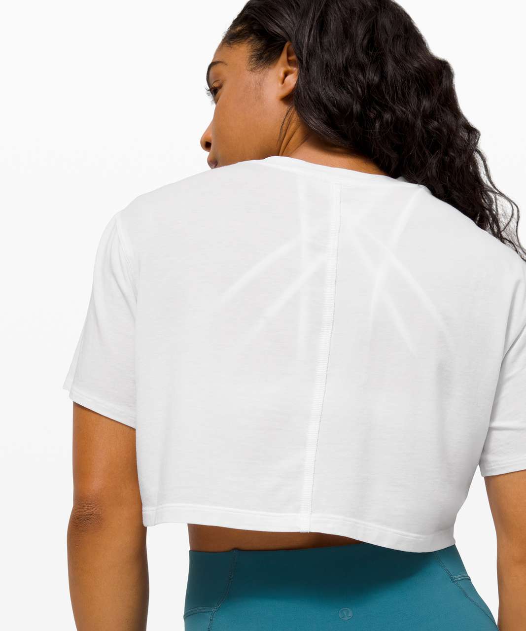 Lululemon All Yours Crop Tee - White - lulu fanatics