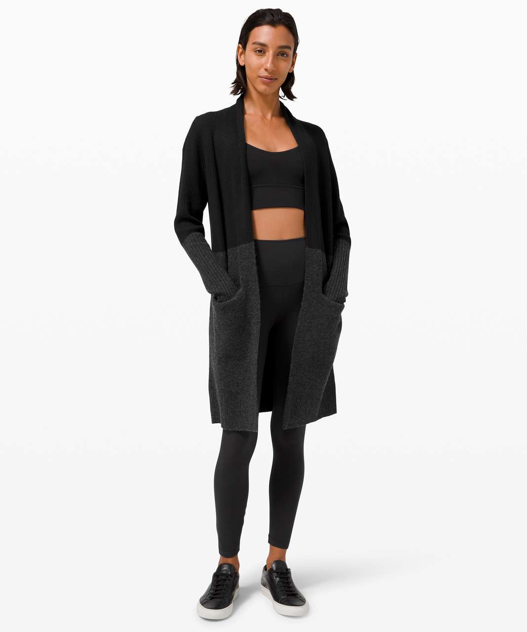 Lululemon Restful Intentions Sweater Wrap - Black / Heathered Core Black