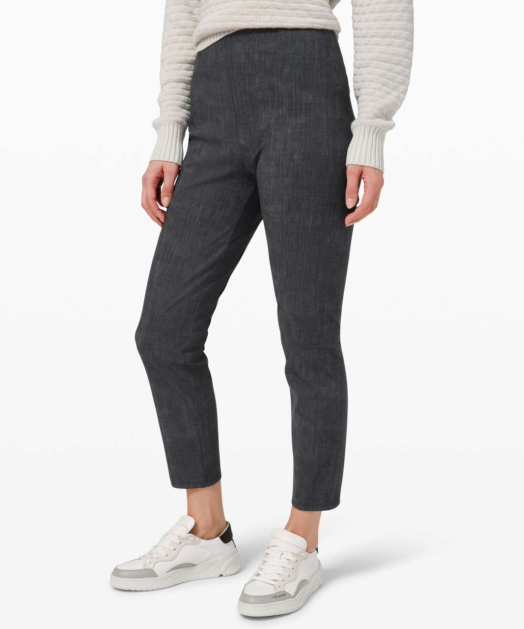 Lululemon Here to There High-Rise Crop - Crosshatch Texture Black Multi / Black