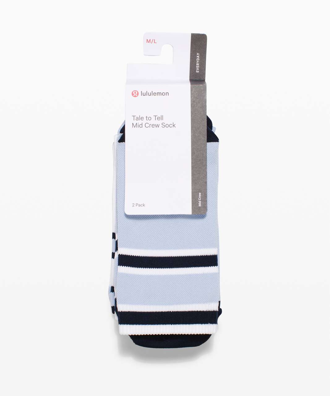 Lululemon Tale To Tell Quarter Sock *2 Pack - White / Blue Linen / True Navy