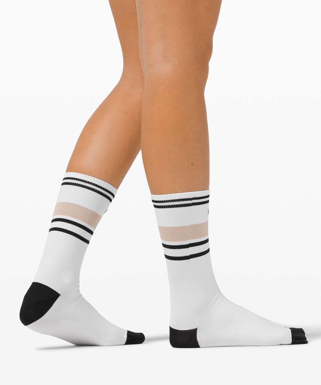 Lululemon Tale To Tell Crew Sock*2 Pack - Black / White / Cafe Au Lait