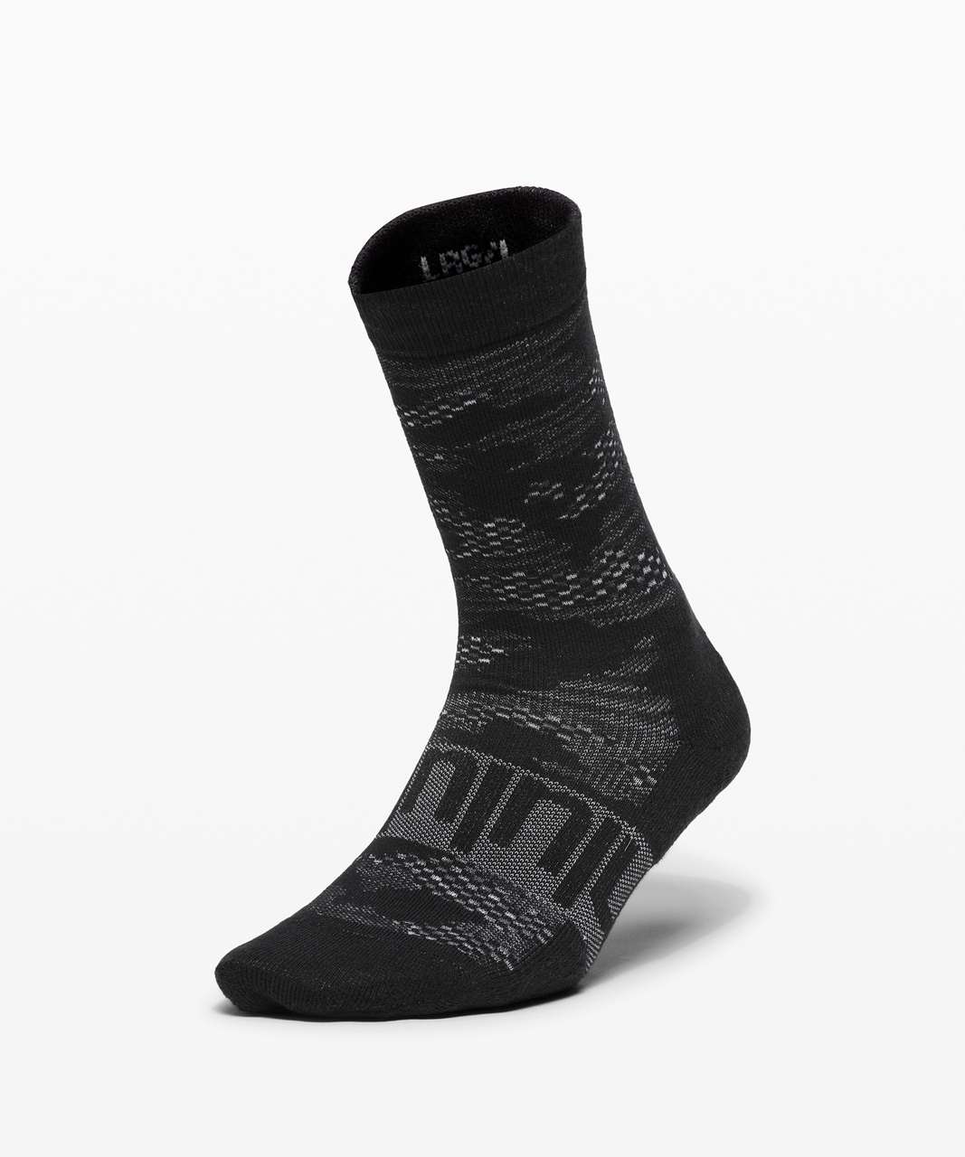 Lululemon Daily Stride Crew Sock *Camo - Black / Asphalt Grey / Vapor