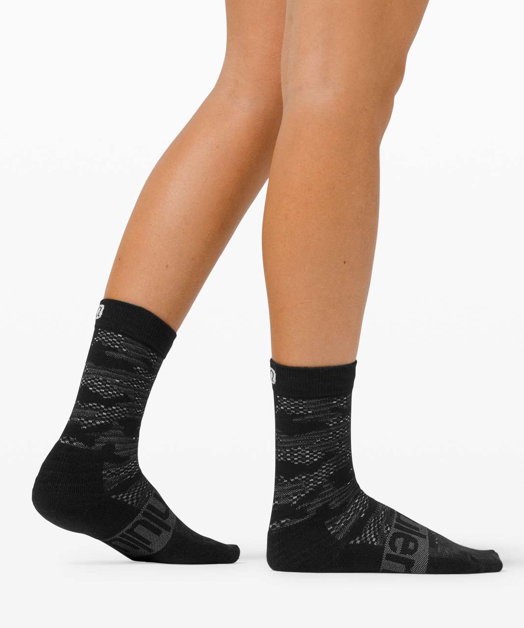 Lululemon Daily Stride Crew Sock *Camo - Black / Asphalt Grey / Vapor