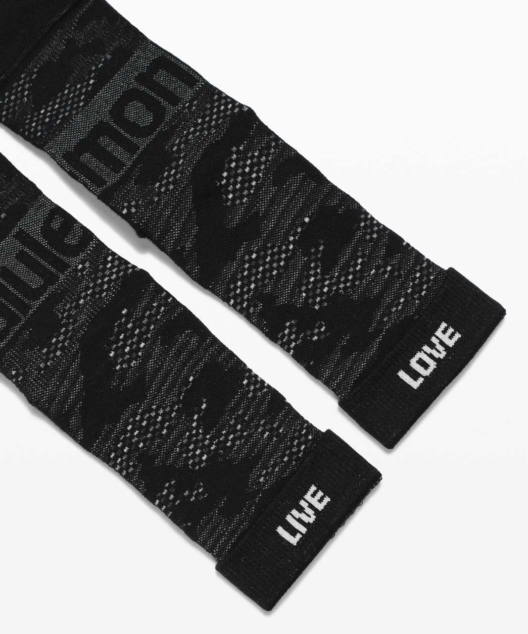 Lululemon Daily Stride Crew Sock *Camo - Black / Asphalt Grey / Vapor