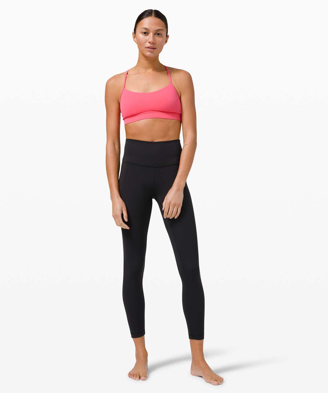 Lululemon Flow Y Bra *Nulu Size 6 B/C cup Pink Lychee PLYC 54190