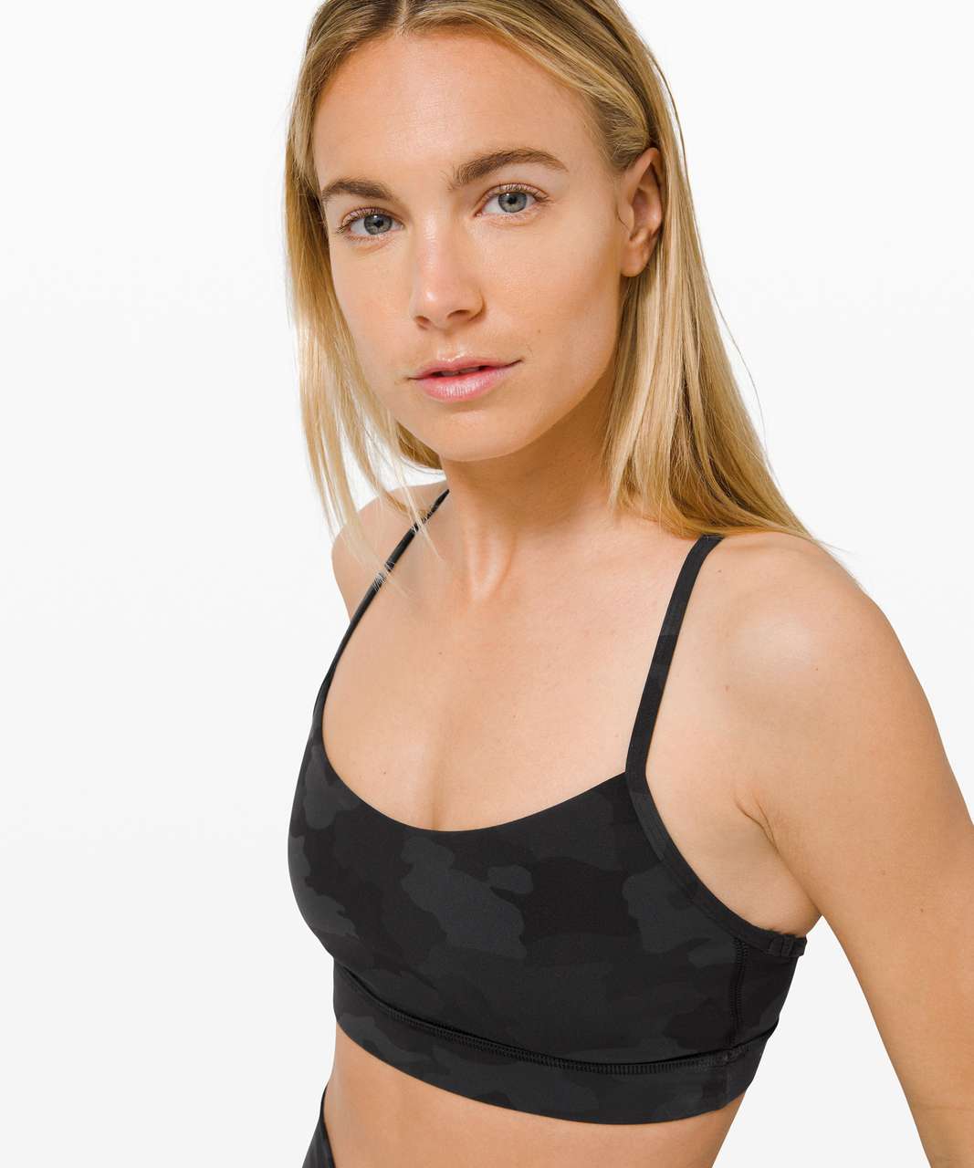 Lululemon Flow Y Bra Nulu *Light Support, A–C Cups - Heritage 365 Camo Deep Coal Multi (First Release)