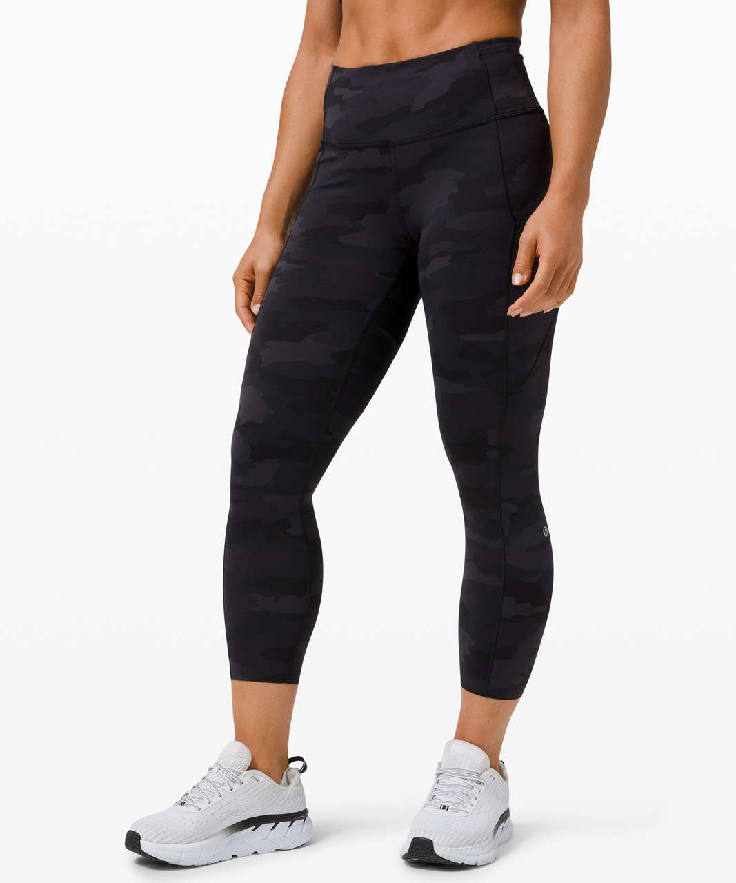 Lululemon Fast and Free High-Rise Crop 23" *Non-Reflective - Heritage 365 Camo Deep Coal Multi