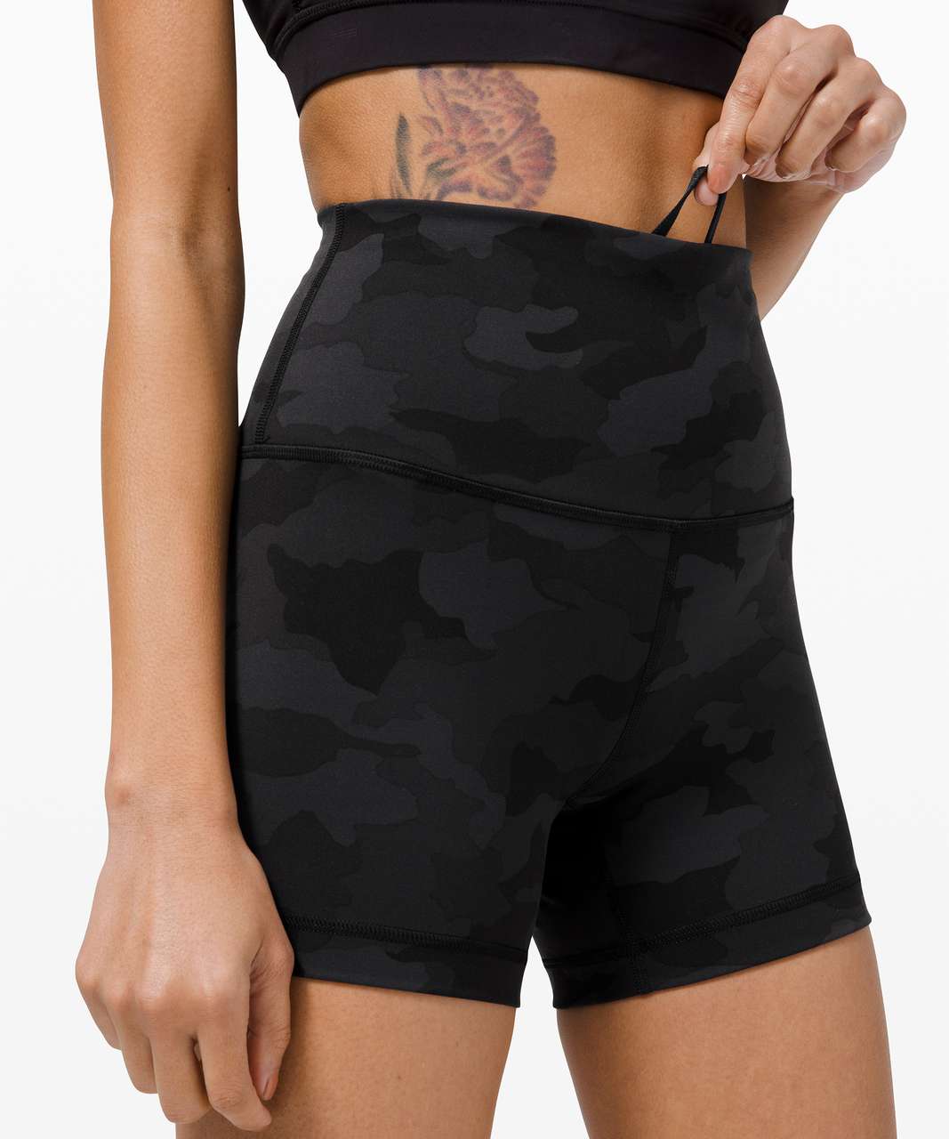 Lululemon Wunder Train High-Rise Short 4 - Heritage 365 Camo Deep Coal  Multi (First Release) - lulu fanatics