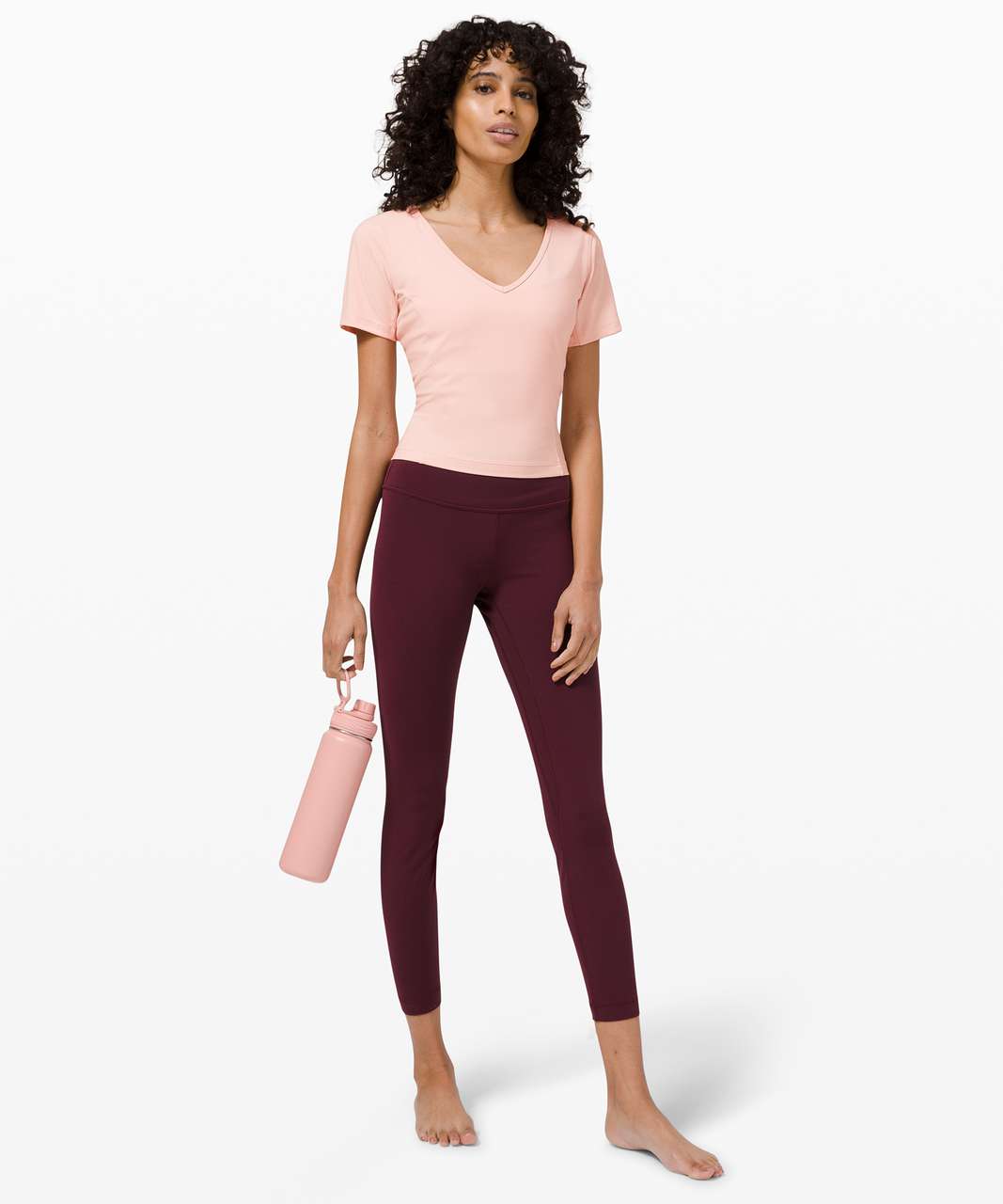 who doesn't love an all nulu day? pink mist cropped slim yoga