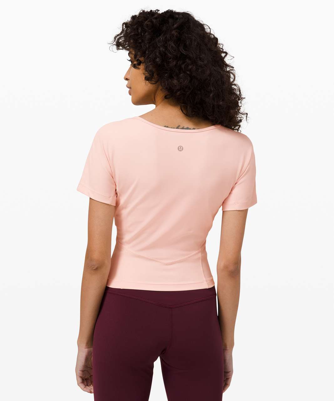 Lululemon Nulu Cropped Slim Yoga Short Sleeve - Pink Mist - lulu