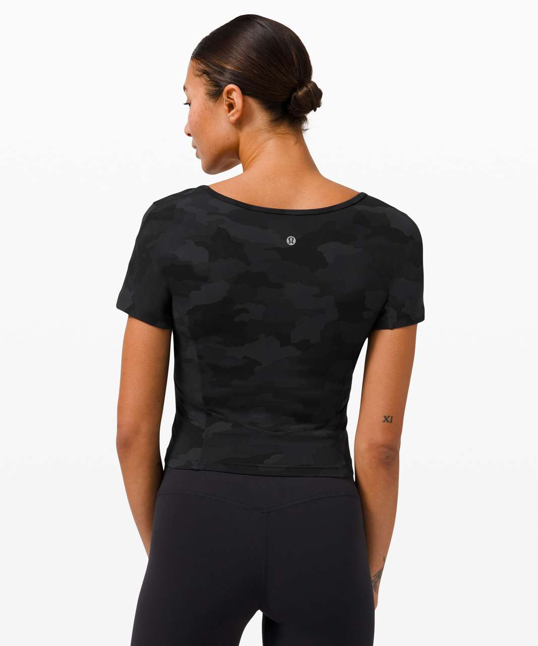 Lululemon Nulu Cropped Slim Yoga Short Sleeve - Black - lulu fanatics