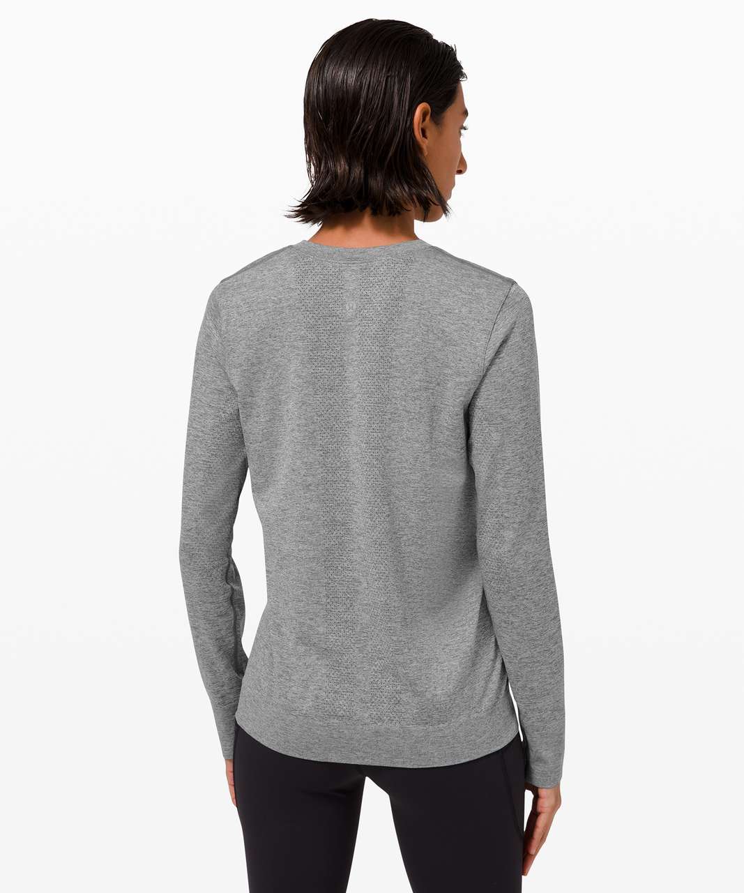 Lululemon Swiftly Relaxed Long Sleeve - White / White / Black - lulu  fanatics