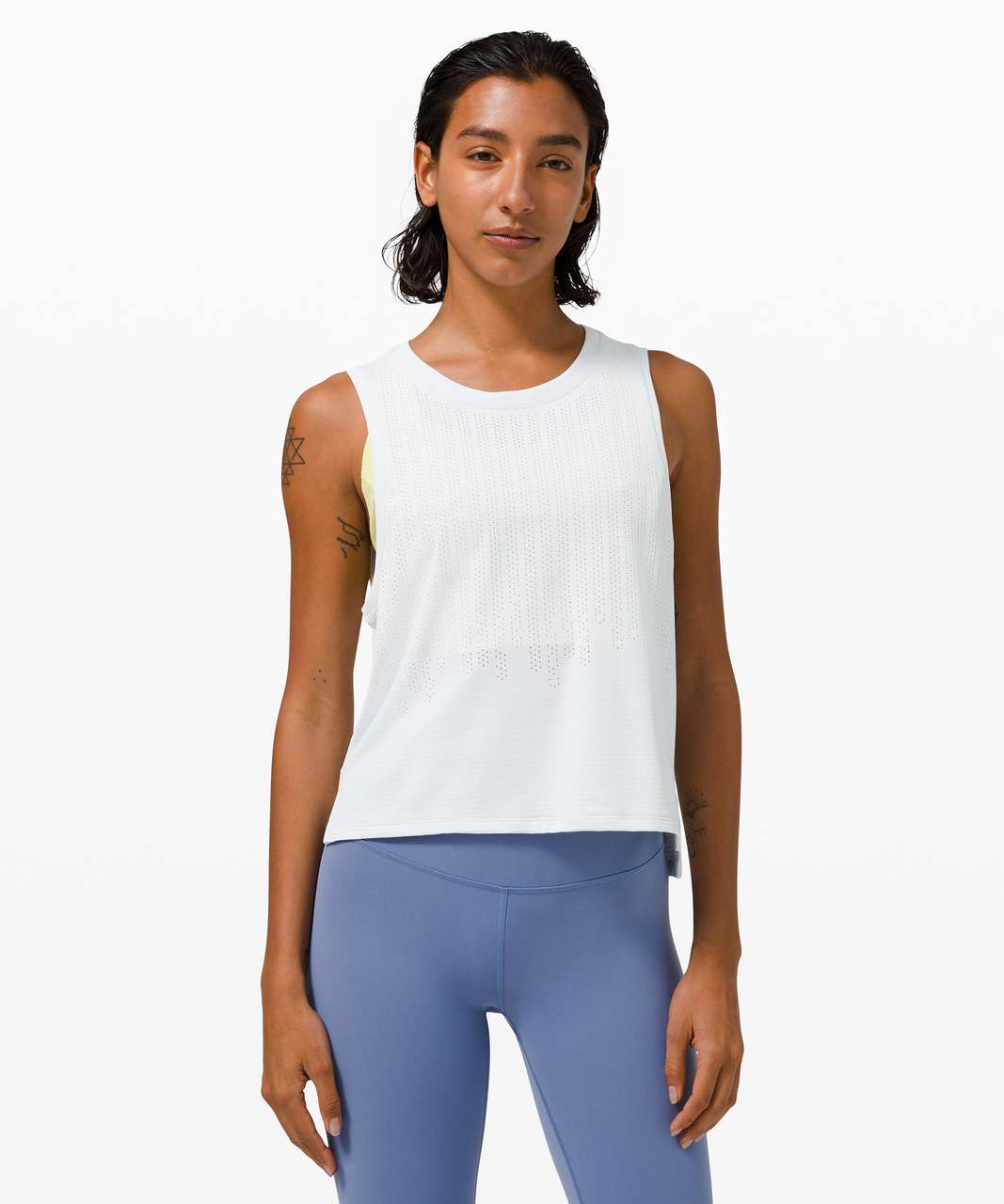 Lululemon Train to Be Tank *Stripe - Rain Stripe Alpine White - lulu ...