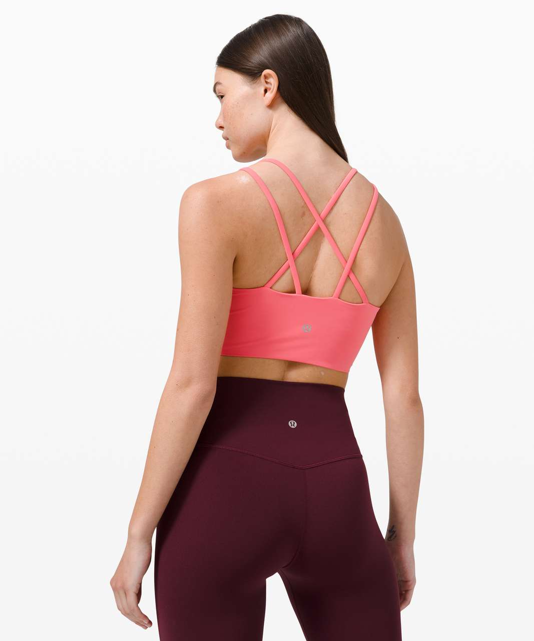 Lululemon Like a Cloud Ribbed Longline Bra Light Support, B/C Cup in Pink,  4, Women's Fashion, Activewear on Carousell