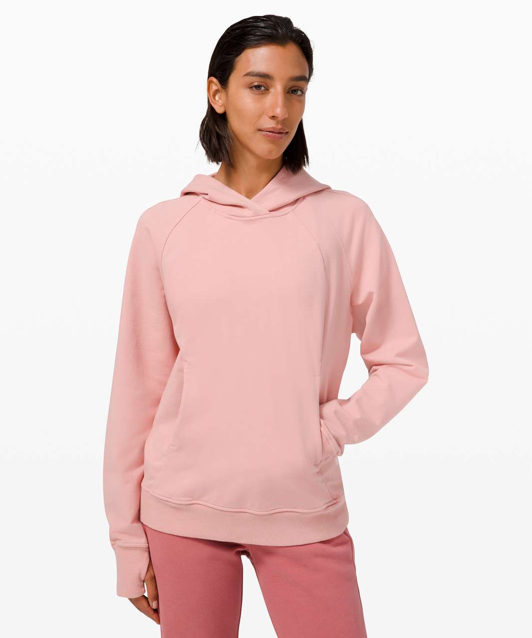 Lululemon Scuba Crew - Pink Puff - lulu fanatics  Long sleeve tshirt men,  Outerwear women, French terry fabric