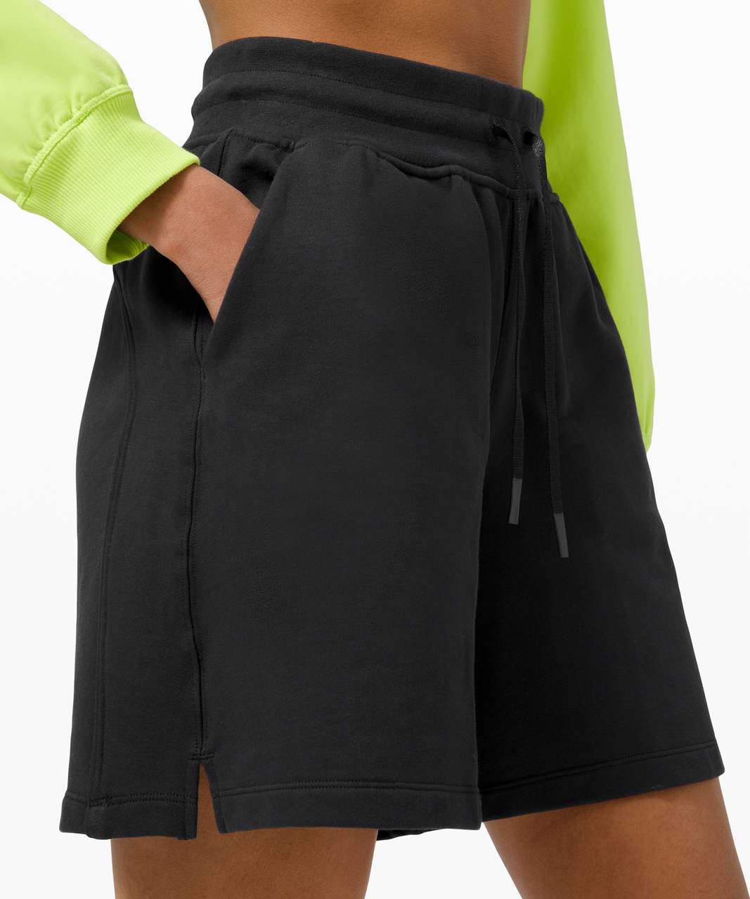 Caress High Waisted Shorts in Black