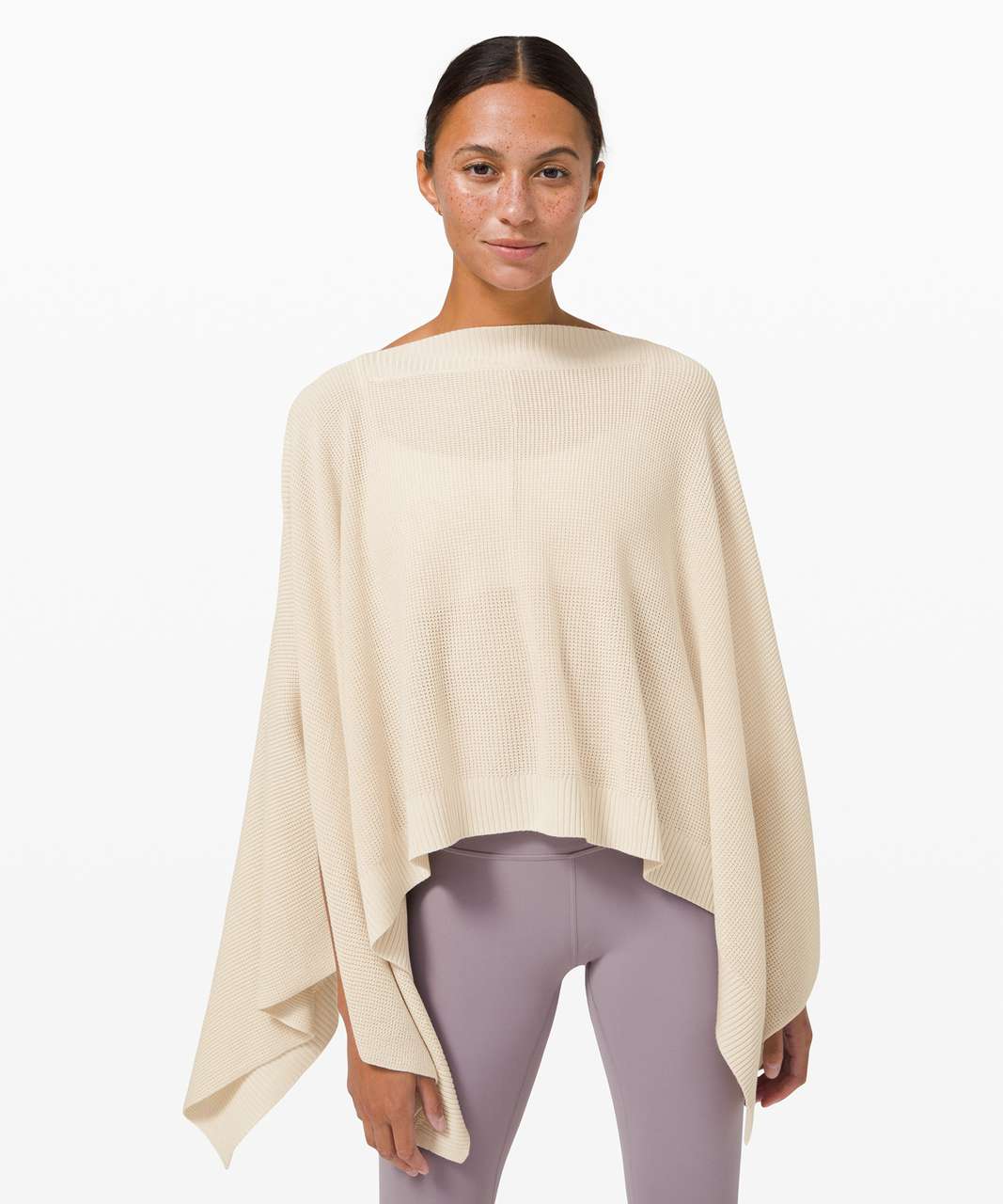 Lululemon Forward Flow Poncho - White Opal - lulu fanatics