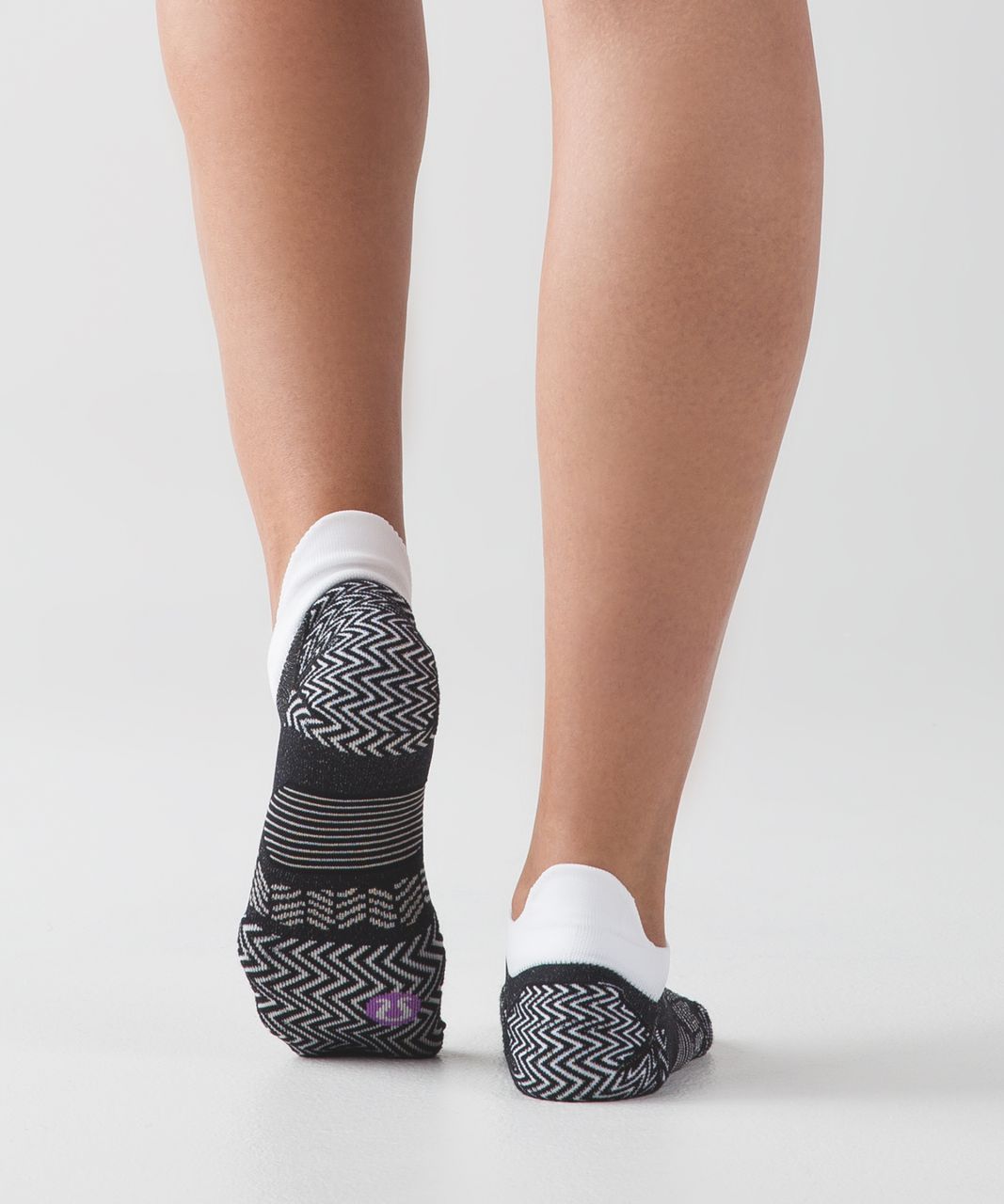 Lululemon Speed Sock (Silver) - Black / White / Moonlit Magenta