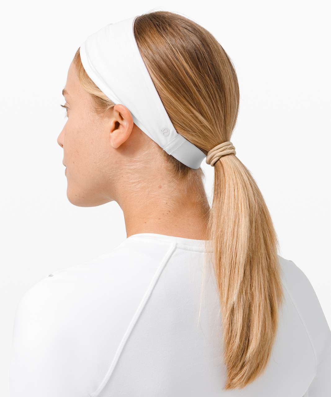 Lululemon Fringe Fighter Headband - Pink Mist / White