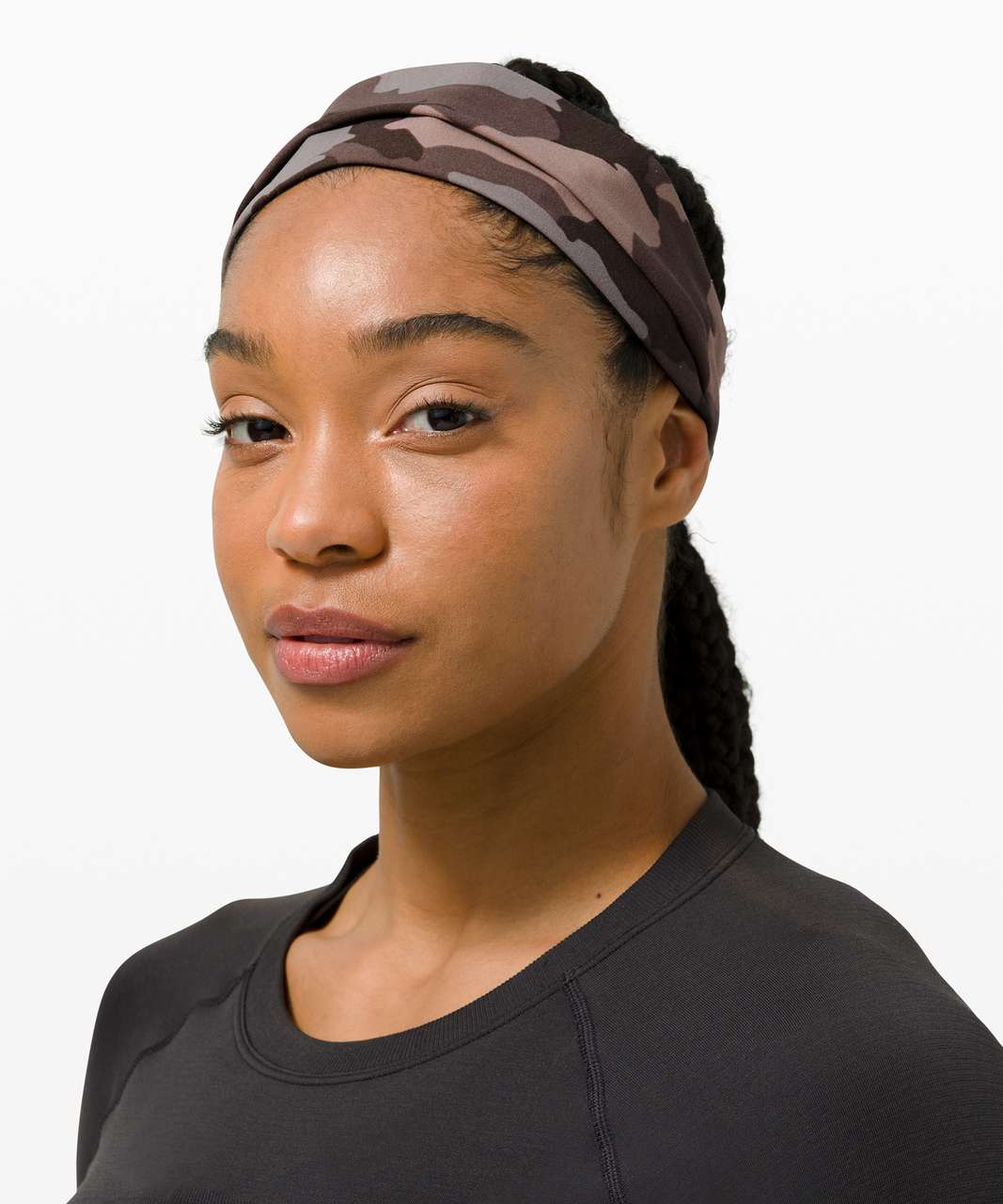 Lululemon Fringe Fighter Headband - Heritage 365 Camo Dusty Bronze Multi / Black