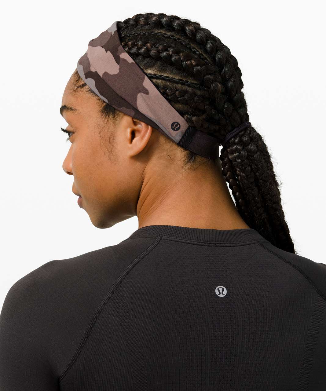 Lululemon Fringe Fighter Headband - Heritage 365 Camo Dusty Bronze Multi / Black