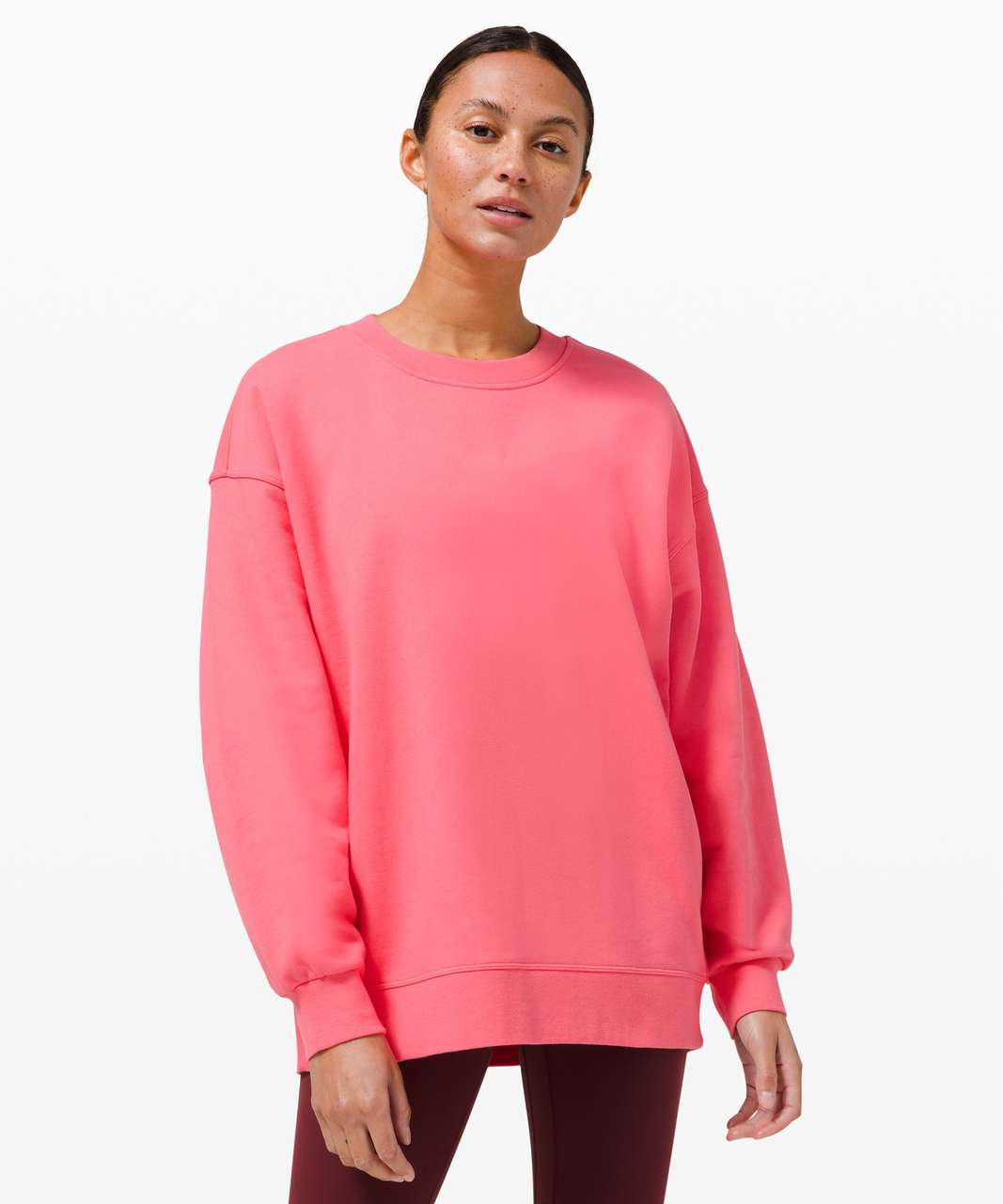 Lululemon Perfectly Oversized Crew *Logo - Spiced Chai - lulu fanatics