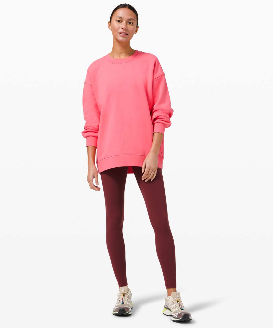 Lululemon Perfectly Oversized Crew - Guava Pink - lulu fanatics