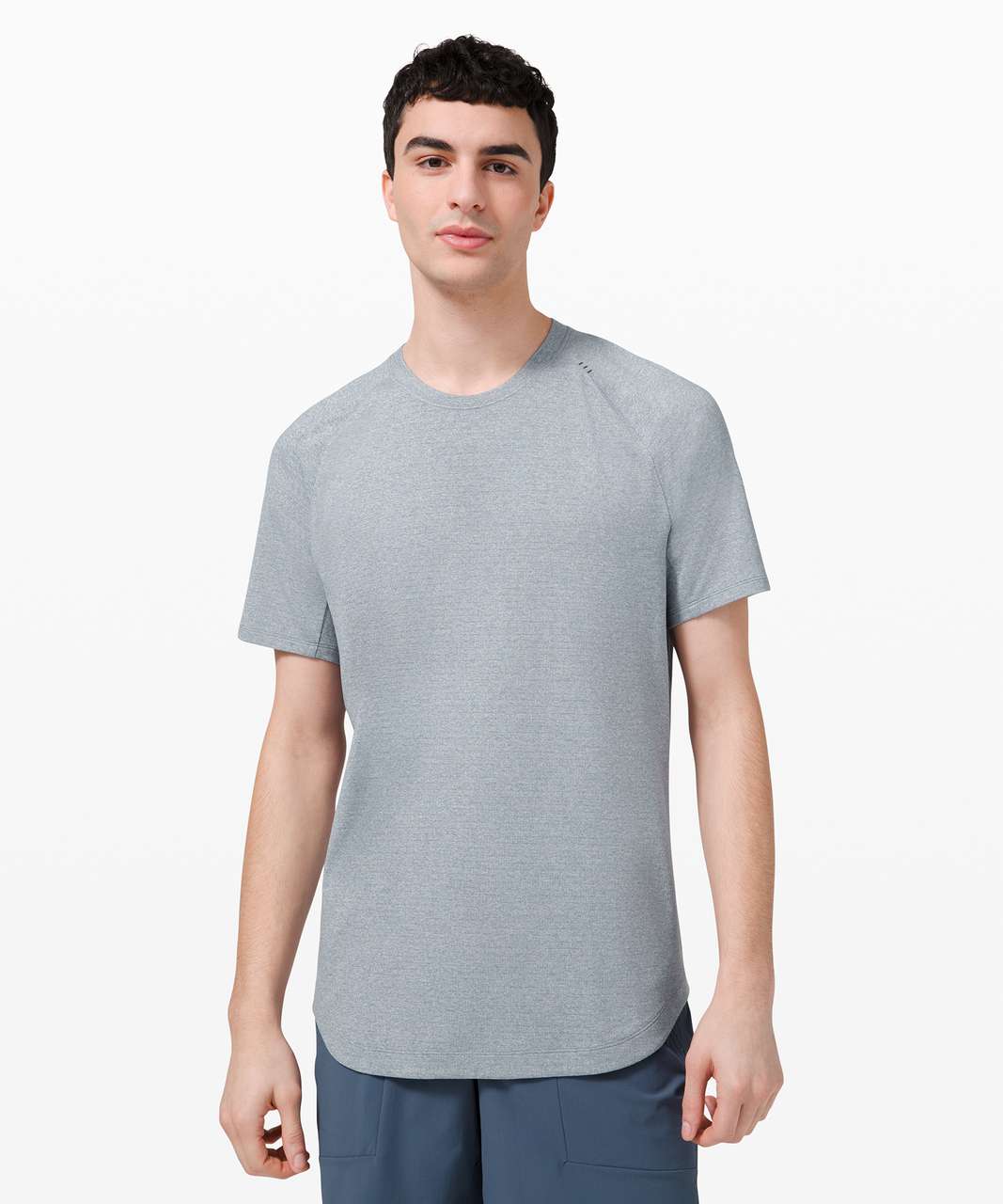 Lululemon Drysense Short Sleeve - Chambray / White