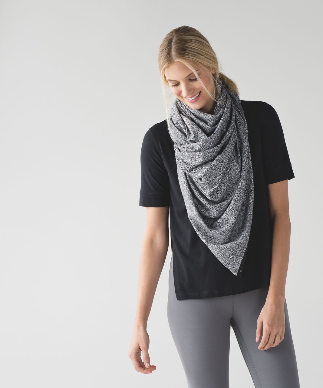 Lululemon Vinyasa Scarf *Rulu - Incognito Camo HTR Black - lulu fanatics