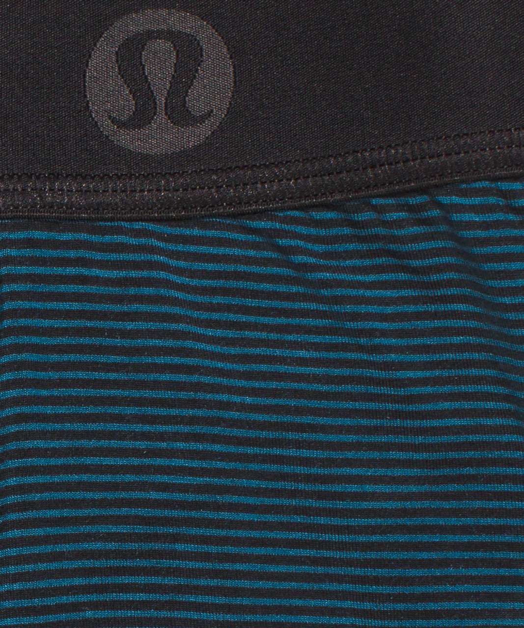 Lululemon Always In Motion Boxer 5" - Jumie Stripe Print Blue Borealis Black