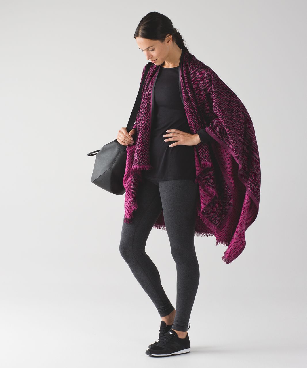 Lululemon Be Present Scarf - Trax Jewelled Magenta Black